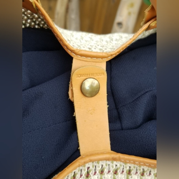 Vintage Rare Ursula Beaugeste Paris Woven  Tote Bag with Leather trim - Picture 12 of 13